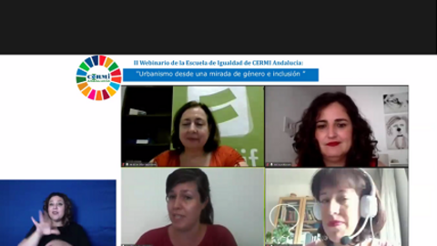 Momento de un webinario de CERMI Andalucía