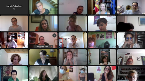 Momento de la presentación del catálogo de medidas urgentes del Plan de Mejora y Modernización contra la Violencia de Género