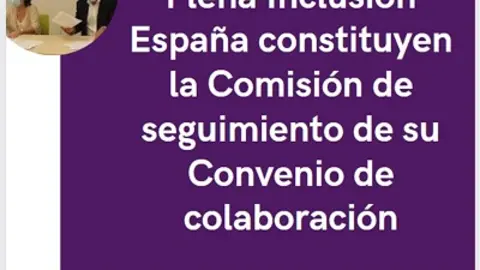 Cartel de la Comisión de seguimiento de su Convenio de colaboración