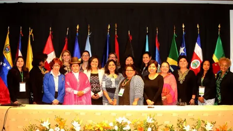 Foto de familia de la VI Conferencia de Estados Partes del Mecanismo de Seguimiento de la Implementación de la Convención de Belém do Pará (Foto Ministerio de la Mujer y Poblaciones Vulnerables MIMP) 