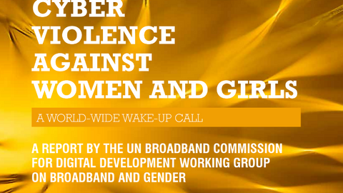 Detalle de la portada del informe 'Combatir la violencia en línea contra las mujeres y las niñas'
