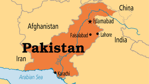 Mapa de Pakistán