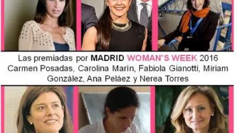 Las seis galardonadas por la Fundación Woman's Week  