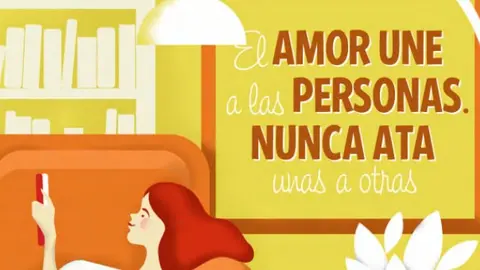 Viñeta que ilustra que el amor no ata a las personas