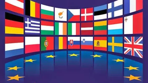 Banderas y estrellas, símbolo de la UE