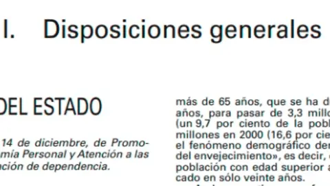 Detalle de la Ley 39/2006, de 14 de diciembre, de Promoción de la Autonomía Personal y Atención a las personas en situación de dependencia