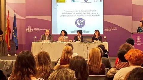 Presentación de ‘Pormí’, una aplicación contra la violencia de género dirigida a las mujeres con discapacidad 