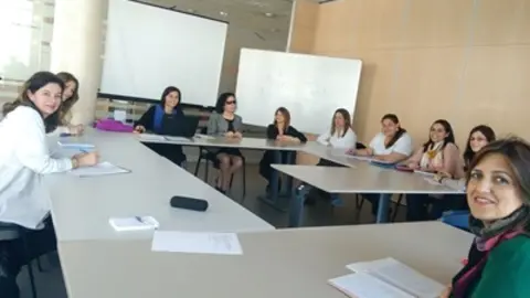 Integrantes de la primera reunión de la Comisión de la Mujer del CERMI Andalucía