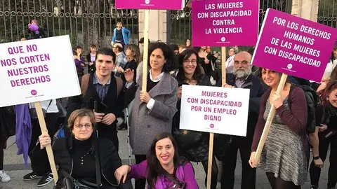 Una delegación de la FCM durante la marcha del 8 de marzo en Madrid