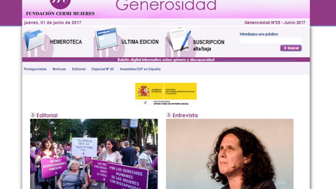 Detalle de la portada del 25 boletín 'Generosidad'