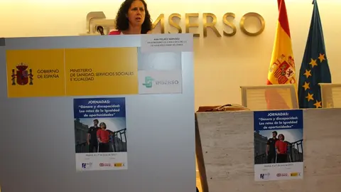 La vicepresidenta ejecutiva de la FCM, Ana Peláez, en su intervención en las jornadas de Amifp: "Genero y discapacidad: los retos de la igualdad de oportunidades"""