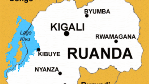 Mapa de Ruanda