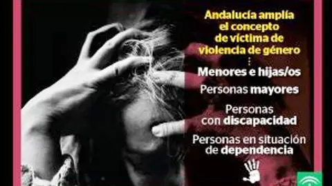 Foto de la campaña "Andalucía amplía el concepto de víctima de violencia de género"""