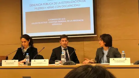 Momento del acto de denuncia de las esterilizaciones forzosas por razón de discapacidad