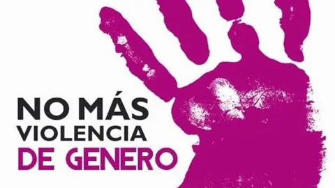 Cartel sobre NO más violencia de género