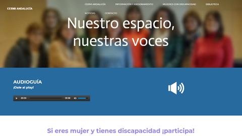 Detalle de la campaña 'Nuestro espacio, nuestras voces' en la web de Cermi Andalucía