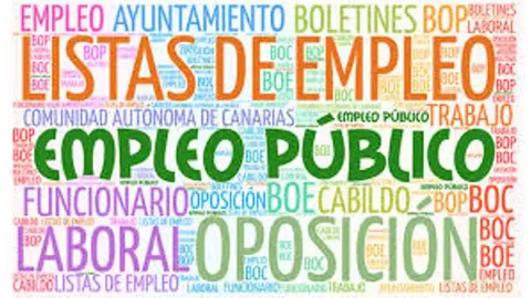 Pancarta de empleo público