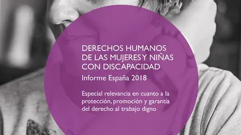 Detalle de la portada de "Derechos Humanos de las Mujeres y Niñas con Discapacidad. Informe España 2018"""