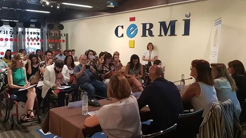 Momento de la presentación del estudio titulado “La situación de las mujeres con daño cerebral adquirido en España en el espacio CERMI Mujeres 