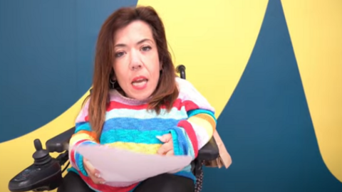 Una de las participantes en la lectura del manifiesto