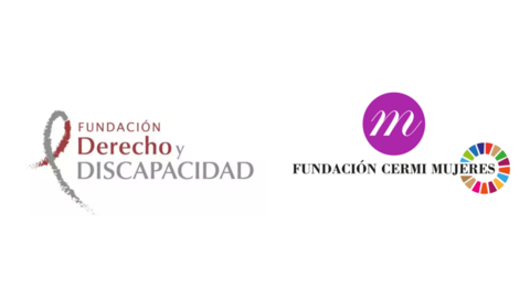Logotipo de Fundación DERECHO Y DISCAPACIDAD, y Fundación CERMI Mujeres