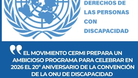 Infografía del programa para el 20º aniversario de la Convención de la ONU de discapacidad