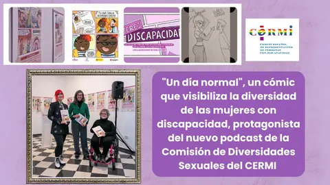 Infografía del cómic "Un día normal" junto a Marta Valencia y Sara JB
