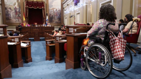 Mujeres con discapacidad claman en el Parlamento de Canarias