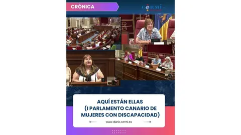 Infografía del encuentro en el I Parlamento canario de mujeres con discapacidad