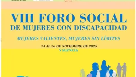 Imagen de la cartela del VIII Foro Social. Aparecen los logotipos de los organizadores y financiadores del evento