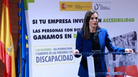 Imagen de la Reina Letizia en el acto del Día Internacional de la Discapacidad 2024