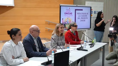 La consejera de Pol&iacute;tica Social, Familias e Igualdad, Conchita Ruiz, durante la presentaci&oacute;n de las conclusiones de la V edici&oacute;n del Proyecto &Uacute;nicas.