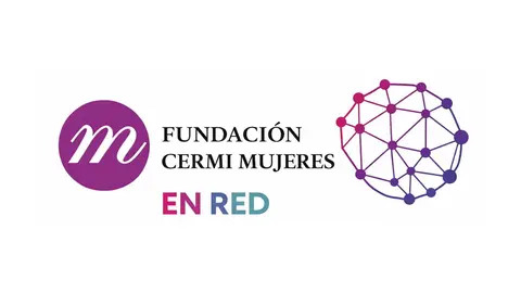 Infograf&iacute;a del logotipo de Fundaci&oacute;n CERMI Mujeres y programa EN RED