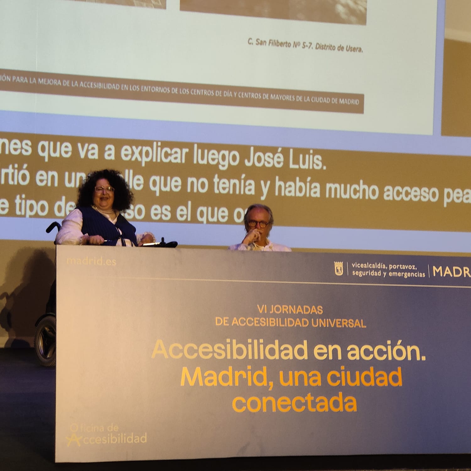 Imagen de Noelia López en las VI jornadas de Accesibilidad en Madrid