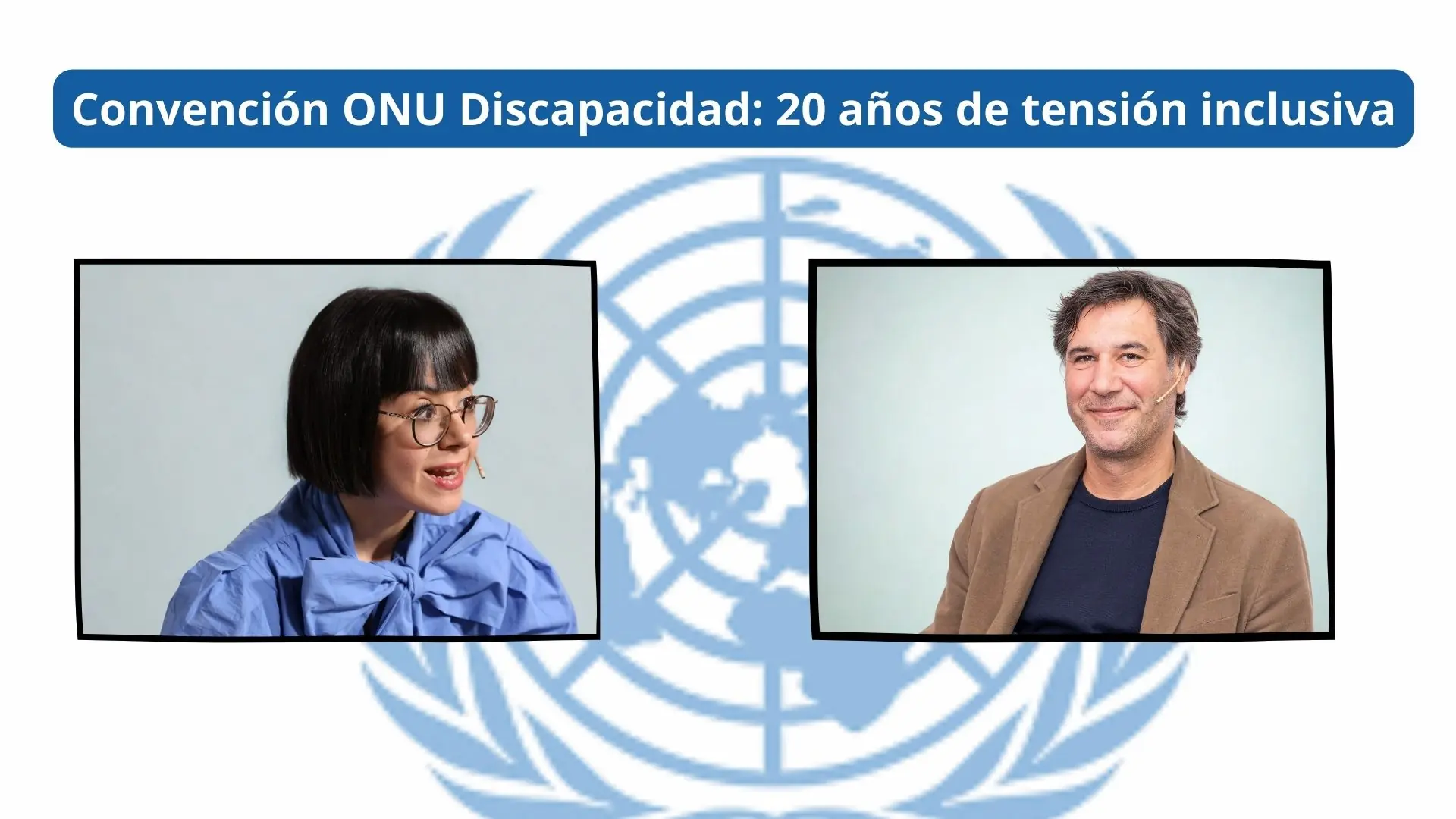 Infografía del reportaje por la Convención ONU Discapacidad: 20 años de tensión inclusiva. Aparecen Gregorio Saravia y Sara De Torres