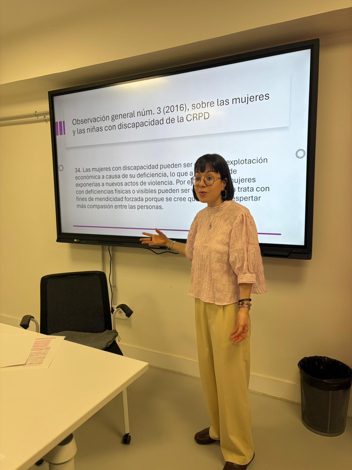 Imagen de Sara De Torres realizando la formación