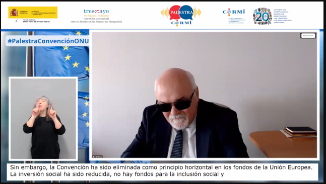 Imagen de Yannis durante su intervención